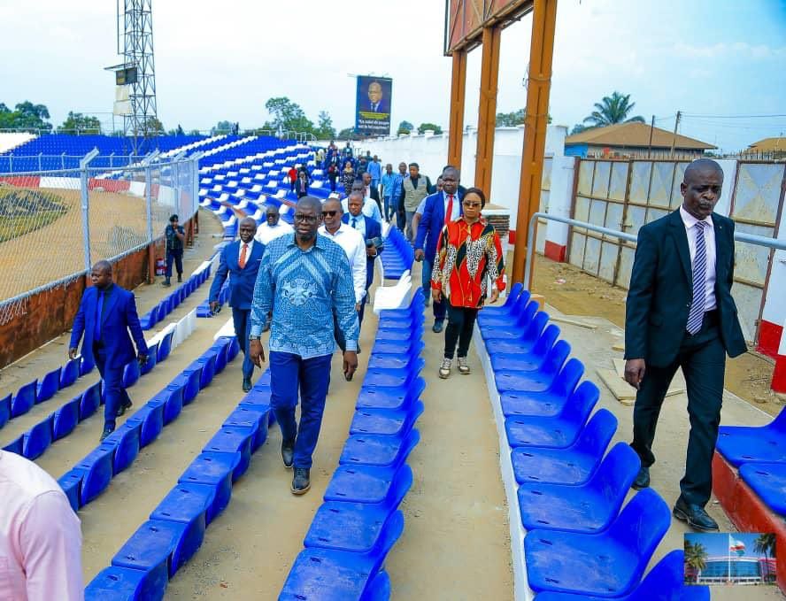 Haut-Katanga : le Gouverneur évalue les travaux de réhabilitation et modernisation du stade Kibasa Maliba et la construction du Pont Kasungami