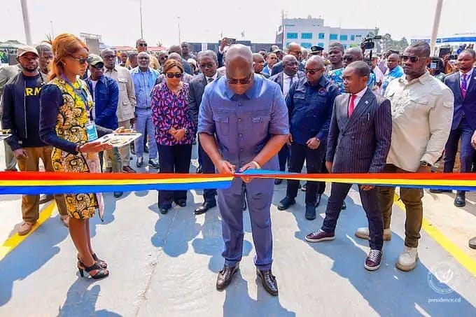 Sakania : Félix Antoine Tshisekedi Tshilombo inaugure le Port sec de Lukangaba dans le Haut-Katanga